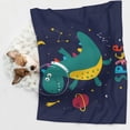 thumbnail image 6 of Pofeuu Dinosau Space Explorer Print Puppy Blanket,Dog Blankets,Pet Blanket Cozy Cat Blankets for Indoor Cats, Fuzzy Pet Blanket for Kitten Doggy Dog Blankets-Large, 6 of 8