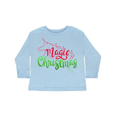 

Inktastic Unicorn Magic Christmas Gift Toddler Boy or Toddler Girl Long Sleeve T-Shirt