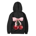 thumbnail image 5 of Byoo Cherry Print Toddler Girl Hoodie Long Sleeve Soft Hoody Sweatshirt Kids Cute Casual Sport Pullovers Top for Child, 5 of 5