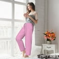 thumbnail image 6 of Picia Pink Womens Soft Woven Cotton Elastic Waistband Sleep Pajama Pant Lounge Sleep Pant With Pockets And Drawstring-X-Large, 6 of 9