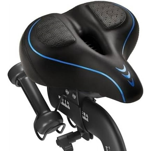 Oversized Bike Seat for Peloton Bike & Bike+, Comfort Seat Cushion Compatible with Peloton, Road or Exercise Bikes, Wide Bicycle Saddle Replacement for Men & Women, Accessories for Peloton Blue Blue