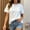 White, variant on yillto Women Short Sleeve Tops Fashion Loose Blouses Fall Trendy Dressy Casual Shirts for Womens S-5XL