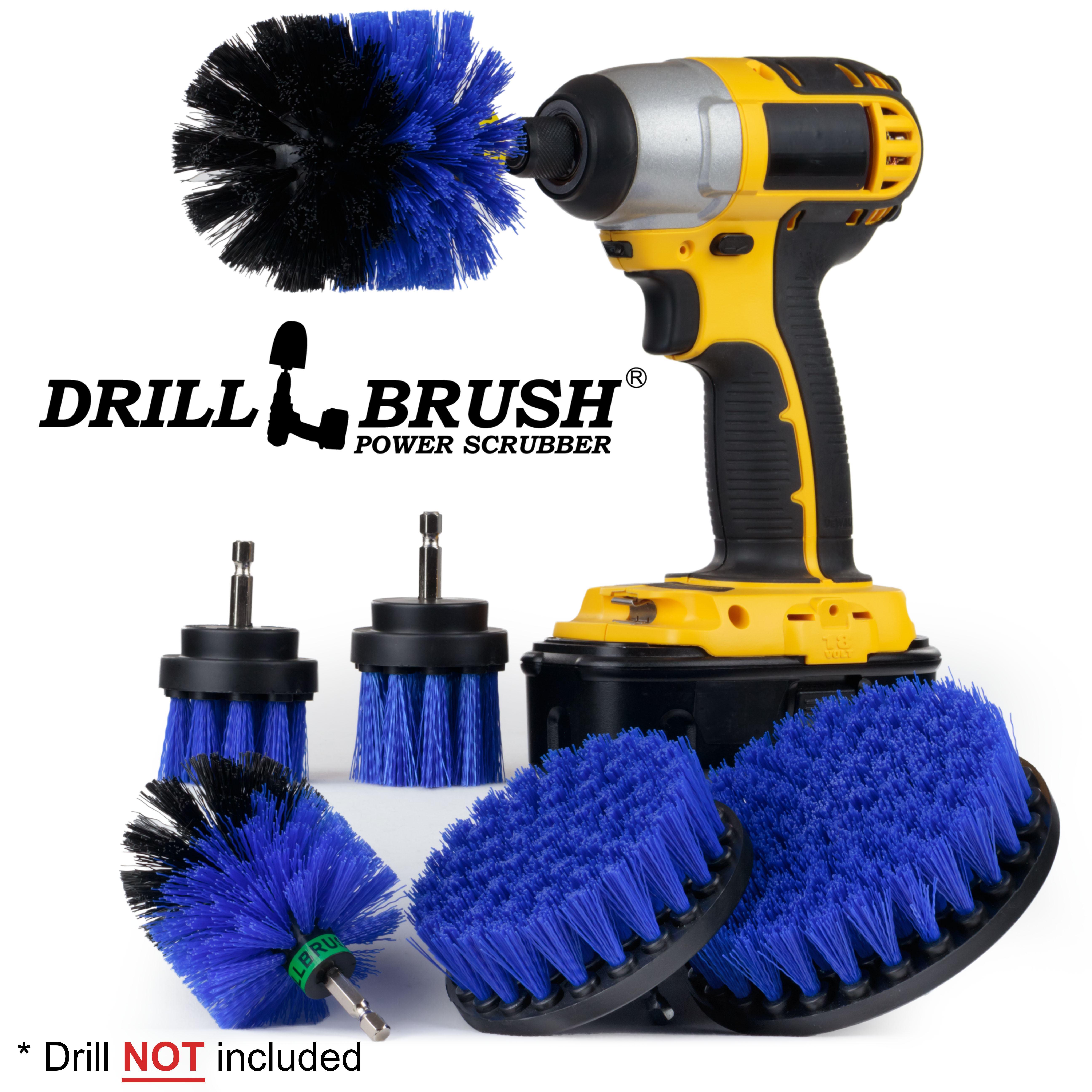 Pool Accessories Cleaning Supplies Drill Brush 5 Piece Spin Brush