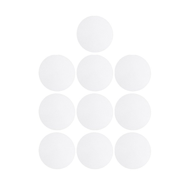 KAKOWELY 10 Pcs Plaque de Broderie Ronde en Plastique Point de Croix DIY Feuille de Maille 3D Sac de Base Planche Manuelle Pièce de Maille DIY pour Usage DIY Blanc Taille 20cm, 7.87x"X7.87"X0.04 Pouces