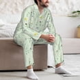 thumbnail image 7 of Sikiie Wildflower Watercolor 5 Mens Pajama Set, Soft Warm Long Sleeve Sleepwear, Cozy Button-Down Pjs for Men-XX-Large, 7 of 7