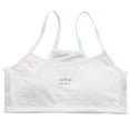 thumbnail image 3 of SHenli Sports Bra for Girls, Cotton Training Bras for Teens, Soft Full Cup Underwear with Fixed Bust Pad and Adjustable Strap, Seamless Crop Top for Girls 10-16 Years Beige, 3 of 6