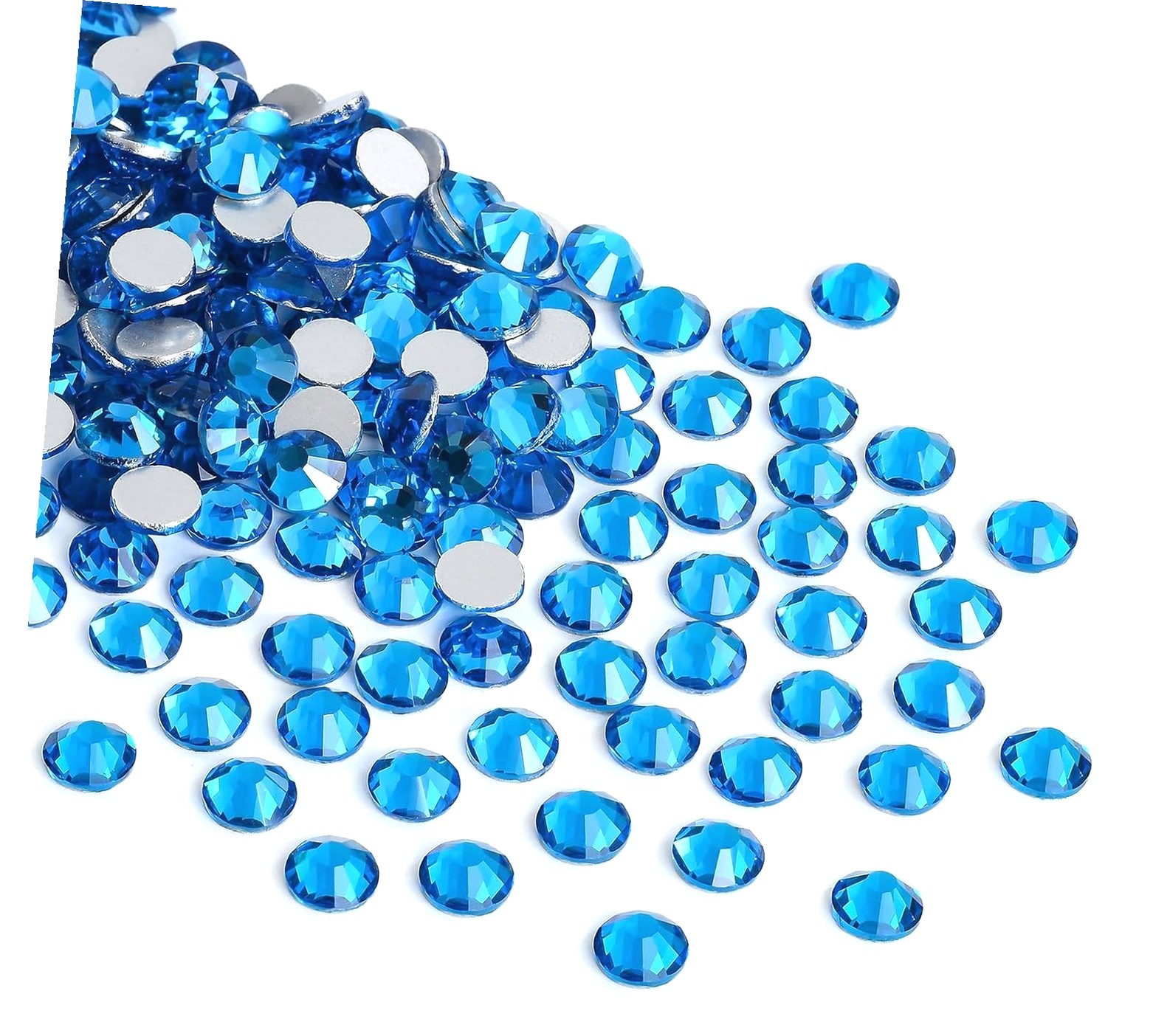 Highcool Adhesive Flatback Rhinestones Diamantes for Crafting Nail Decorations Clothing Footwear 1.4mm (SS3 2880 pieces)