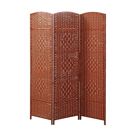 - DL furniture - Panel Screens Wood Bambu Room Divider - Classic Ancient Knots Design Pattern Office Partition Space Separator Office Home Decor | 3 Panels