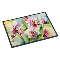 Carolines Treasures DAC1557JMAT 24 x 36 in. Unisex Orchids in Watercolor Indoor or Outdoor Mat