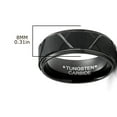 thumbnail image 3 of Metal Masters Tungsten Carbide Mens Ring Wedding Band Black Multi-Faceted 8mm Comfort-Fit Black, 3 of 4