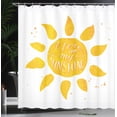 thumbnail image 4 of Ambesonne Yellow Shower Curtain, Sun Romance Words White, 69"Wx84"L, Yellow, 4 of 5