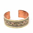 thumbnail image 2 of Copper and Brass Cuff Bracelet Healing Ribbon DZI, 2 of 4
