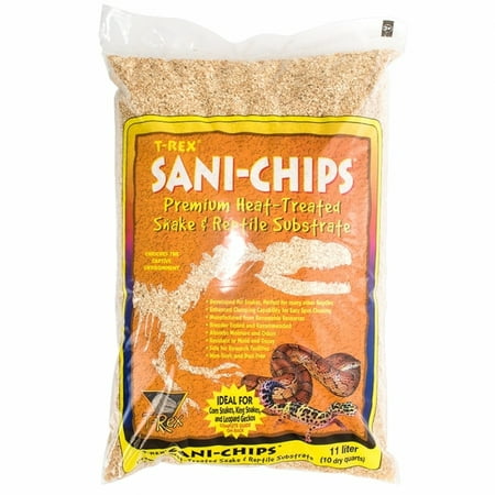T-Rex Sani-Chips Premium Heat Treated Snake & Reptile Substrate 10 Dry Quarts - (11