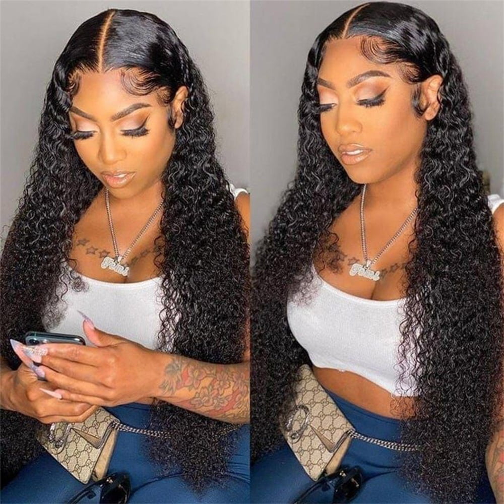 Kinky Curly Human Hair Bundles Natural Black Curl Remy Hair Extensiones 1 3 4 Bundles