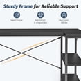 thumbnail image 3 of EDX L Shaped Computer Desk, 47 Inch Corner Desk Gaming Table Writing Study Workstation for Home Office, Black, 3 of 9
