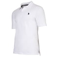 thumbnail image 2 of U.S. POLO ASSN. Polo de hombre - Piquet, logotipo bordado, algodón elástico Blanco L (Large), 2 of 3