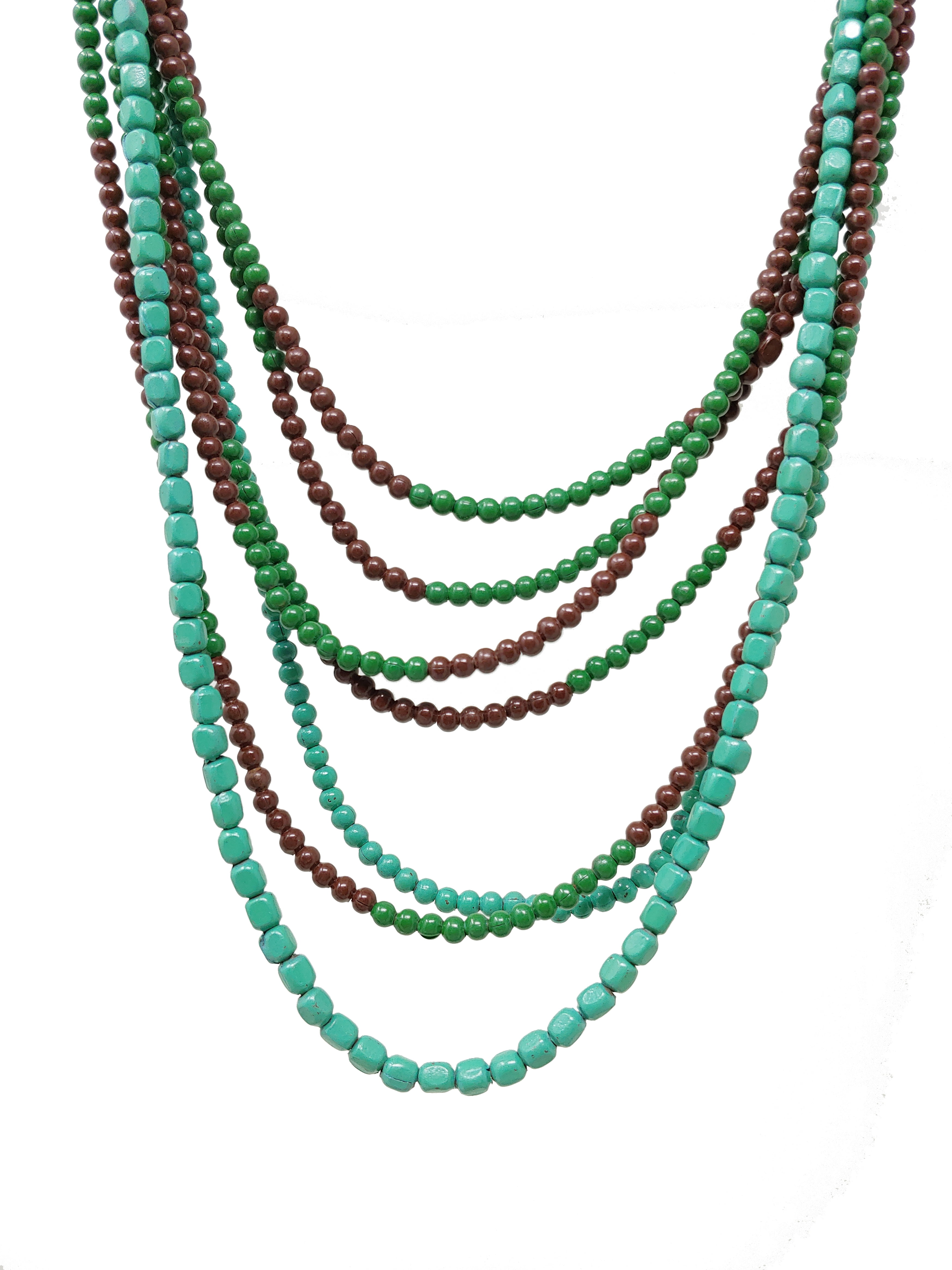 Ratnavali Jewels Multi color Quartz Beads Stone Strand Fashion Necklace Women 