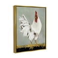thumbnail image 3 of Stupell White Rooster Farmhouse Animal Animals & Insects Painting Gold Floater Framed Art Print Wall Art, 3 of 9