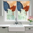 thumbnail image 4 of Boho Geometric Balloon Curtains for Bedroom/Front Door/Bathroom, Farmhouse Abstract Retro Stripes Motifs Tie Up Curtains 63 Inch Length Light Filtering Kitchen Curtains Shades for Windows 46"x63", 4 of 8