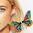 thumbnail image 2 of Grandest Birch Women Multicolor Rhinestone Butterfly Ear Stud Earrings Party Jewelry Alloy, Rhinestone Multi-color, 2 of 7