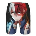 thumbnail image 4 of Todoroki Shoto My Hero Academia Men's Beach Shorts Swim Trunks Casual Quick Dry Board Shorts Swimwear with Mesh Lined and Pockets, 4 of 8