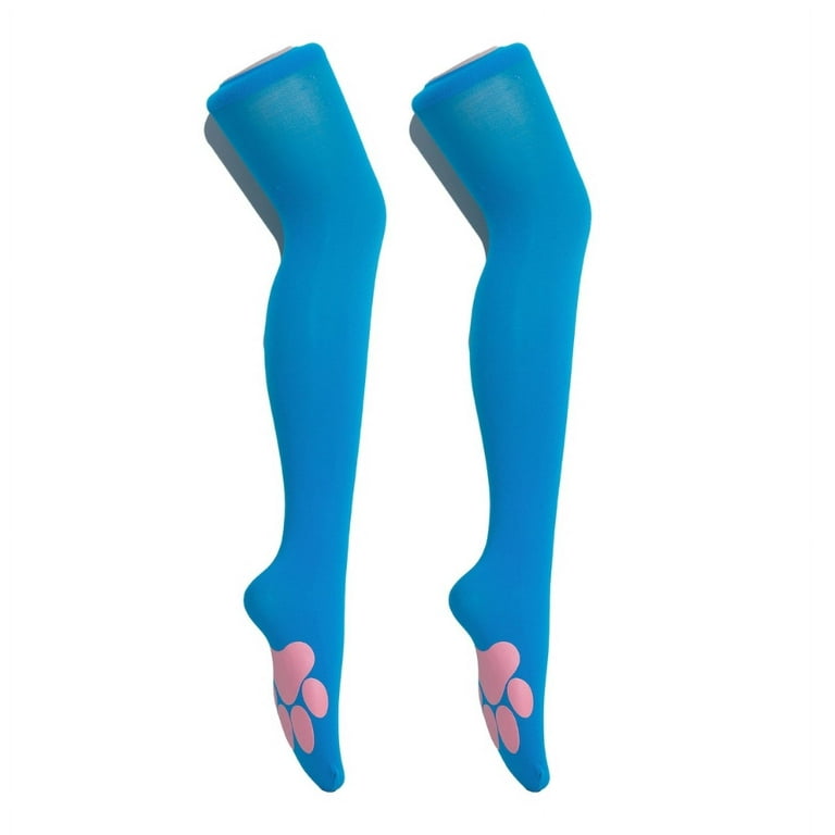 Pink Cat Paw Thigh High Stocking Cosplay 3D Paw Pad Socks