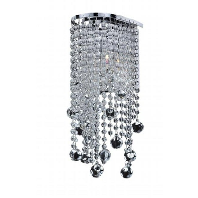 Glow Lighting 611BW1LSP-7C Ensconced Smooth Crystal Wall Sconces 6 in.