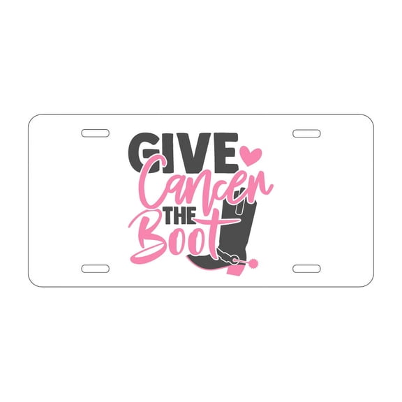 DistinctInk Custom Aluminum Vanity Front License Plate - Cowboy Spurs - Weatherproof, Pre-Drilled Holes