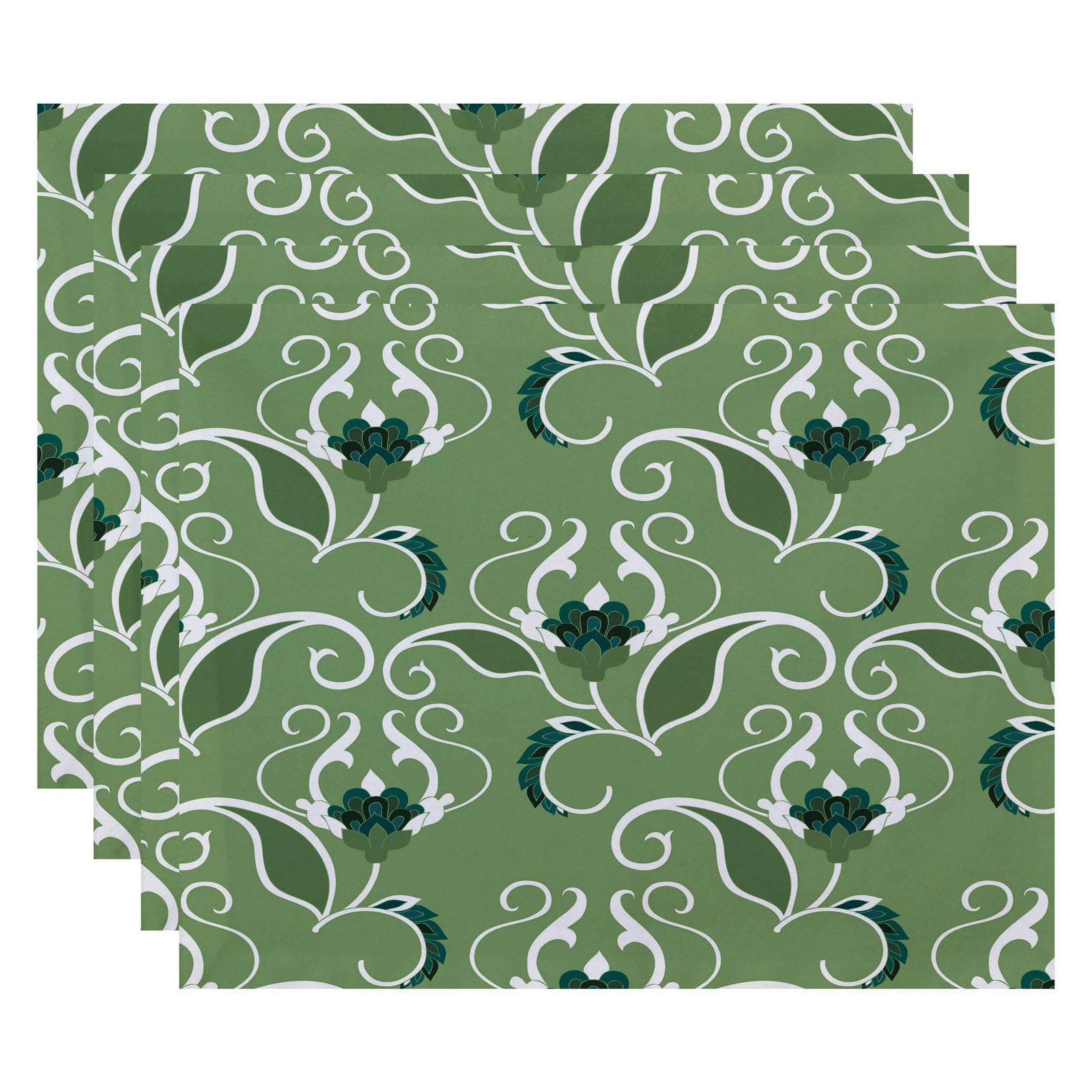 Simply Daisy 18" x 14" West Indies Floral Print Placemat (Set of 4)