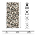 thumbnail image 2 of Polyester Long Towel Multi-Size Water Absorption Good Bright Fluffy Soft For Bathroom Swimming Pool Beach Outdoor Travel Leopard Print Style Paleturquoise_4, 2 of 8