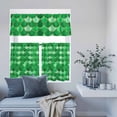 thumbnail image 6 of 3 Piece Kitchen Curtains and Valances Set Green Fish Scale Cafe Curtains 24 Inch Length Modern Geometric Ombre Abstract Moroccan Valance & Tier Curtain for Living Room Bedroom 54"x18"+27"x24"*2, 6 of 6