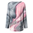 thumbnail image 5 of IROINID Tunique en Solde pour Femmes Chemise Surdimensionnée Décontractée Manches Longues Col Rond Blouse Ample Imprimé Graphique, Rose, 5 of 5