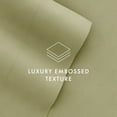 thumbnail image 6 of Noble Linens 4 Piece Sage Chevron Embossed Bed Sheet Set, CalKing, 6 of 11