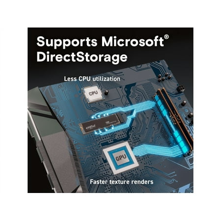 Crucial - T500 2TB Internal SSD PCIe Gen 4x4 NVMe M.2 with Heatsink for PS5