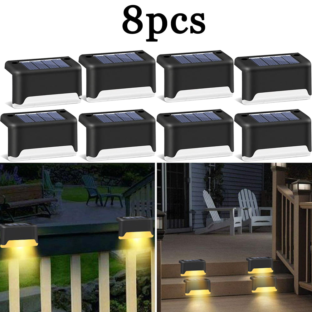 1-10PCS 3 LED Solar Powered Outdoor Step Deck Lights for Fence Yard Roof Garden 