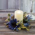 thumbnail image 7 of Fall Pumpkin and Sunflower Candle Rings Wreaths 10 Inch Center Small Wreaths for Pillar Candles Autumn Harvest Festival Tabletop Decor, 7 of 7