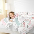 thumbnail image 4 of Castle Fairy Cartoon Rabbit 2pcs Bedding Comforter Set,Rainbow Mushroom Twin Comforter Sets,Kawaii Animal Breathable Bedding Set,Luxury Floral Bedroom Decor,Reversible, 4 of 8