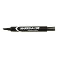 thumbnail image 1 of Marks-A-Lot 08888 Grand Marqueur Permanent Style Bureau, Pointe Biseautée, Noir (Lot de 12), 1 of 7