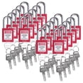 thumbnail image 1 of Patioer Lockout Tagout Locks, 20 Red Loto Locks Keyed Alike, Lock Out Tag Out Safety Padlocks, 2 Keys Per Lock, 1 of 7