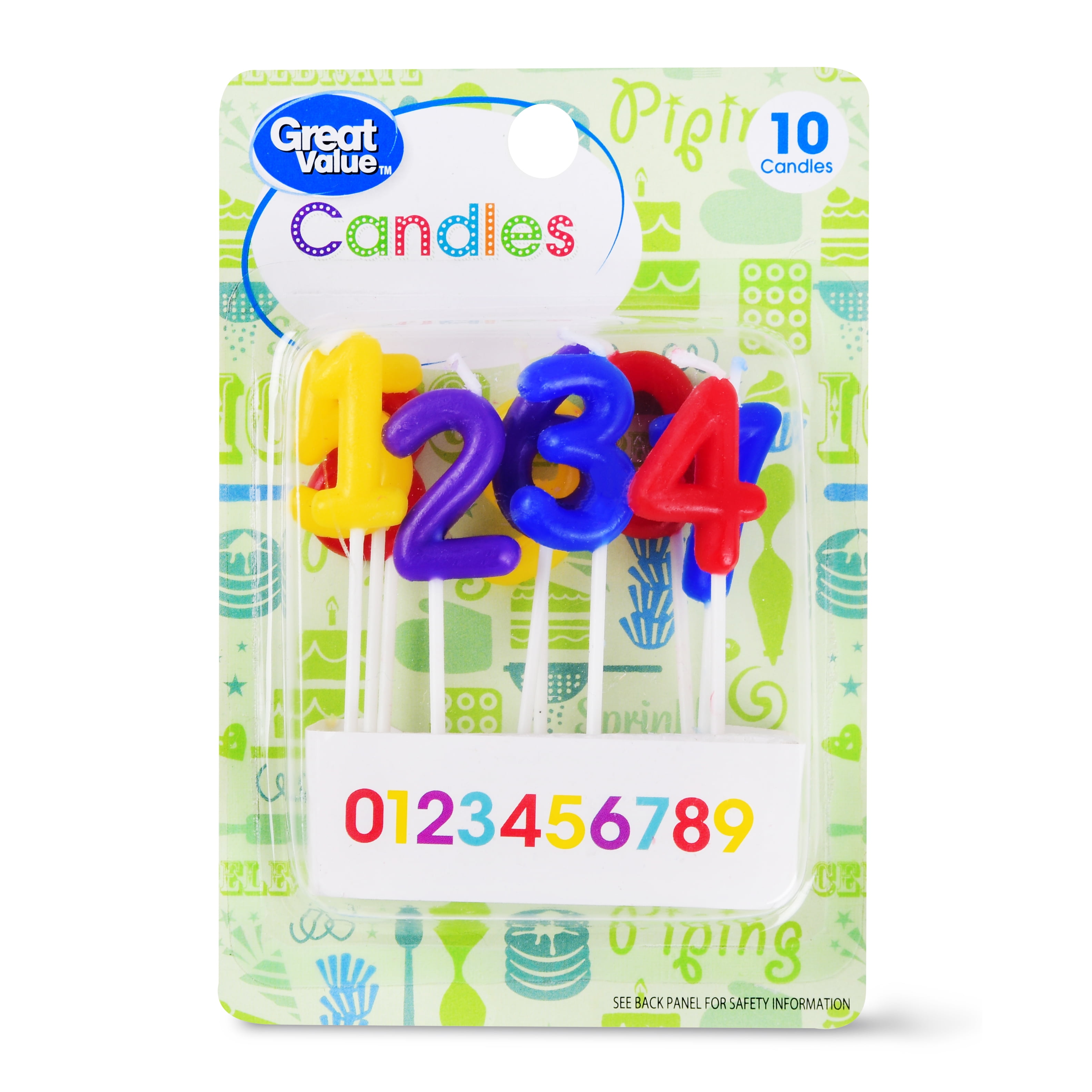 Great Value Celebration Candles, Number 0-9, 10 Count - Walmart.com