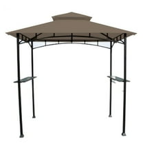 Garden Winds Custom Fit Replacement Canopy Top Cover Compatible with Aldi Gardenline Belavi Grill Gazebo – Nutmeg, 350 - Top Tier 34" x 21", Bottom Tier 96" x 60"