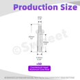 thumbnail image 2 of UTAH-50Pcs M6.4 x 30mm Hammer Drive Aluminium Rivets Brazier Head Drive Pin Rivets Assortment Kit, Knock Type Expansion Aluminum Rivets Hammer Drive Aluminium Rivets for Mechanical Devices, 2 of 4