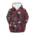 thumbnail image 2 of Psesaysky 11-13 Years Boys Zip Up Hoodies Kids Halloween Skull Hand Graphic Hooded Sweatshirt with Pockets Casual Winter Jackets, 2 of 7