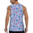 thumbnail image 3 of Xecao Strawberry And Flowers Men's Tank Top Workout Quick Dry Sleeveless Gym Jogging Muscle Shirts Summer Swim Beach Tops, 3 of 9
