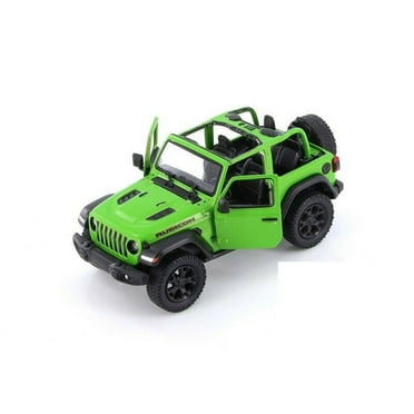 5" Kinsmart 2018 Jeep Wrangler Rubicon No Hard Top Diecast Model Toy Car 1:34 Green