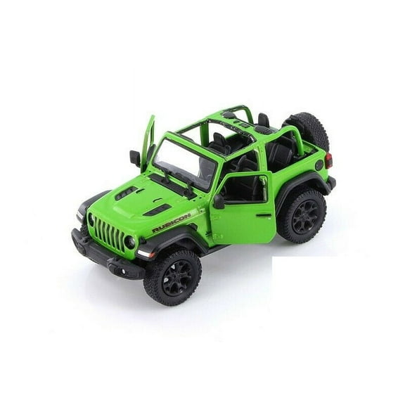 5" Kinsmart 2018 Jeep Wrangler Rubicon No Hard Top Diecast Model Toy Car 1:34 Green