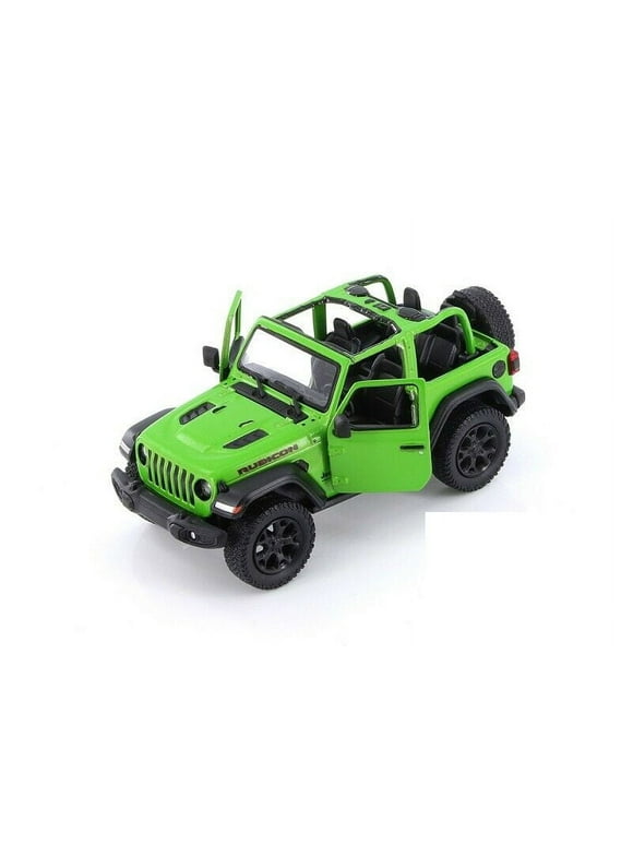 5" Kinsmart 2018 Jeep Wrangler Rubicon No Hard Top Diecast Model Toy Car 1:34 Green