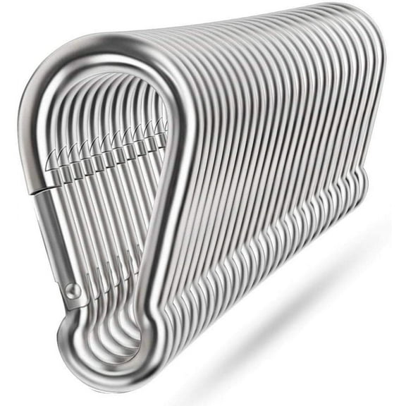 Spring Snap Hooks, 304 Stainless Steel Metal Clip Heavy Duty Rope Connector Small Snap Clamp Key Chain Link Buckle for Hammock Swing Set Outdoor Travel Camping Fishing Hiking