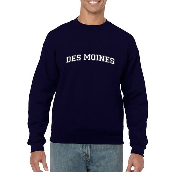 Des Moines. Men Sweatshirt, Male XX-Large