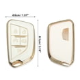 thumbnail image 4 of Unique Bargains Car Key Fob Cover 5 Button Remote Key Fob Case TPU Button Full Protector Cover White for Cadillac CT5 2020-2022, 4 of 6